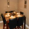 Large Counter Height Dining Table W/ Black Chairs