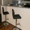 Chrome Base Leather Pub Stools